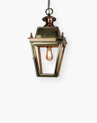 Small Balmoral Hanging Lantern | 4-Light Cluster | Handcrafted Brass & Copper | Victorian Gas Lantern Style | Historic Elegance | Limehouse Lights