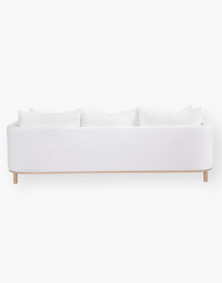 Slipcovered Custom Sofa with wood legs