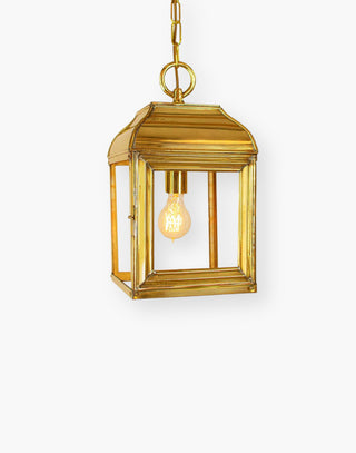 Hemingway Hanging Lantern (Large) - Handcrafted in Solid Brass - Victorian and American Colonial Influence - Includes 500mm Chain and Ceiling Hook - IP22 Standard