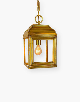 Hemingway Hanging Lantern (Large) - Handcrafted in Solid Brass - Victorian and American Colonial Influence - Includes 500mm Chain and Ceiling Hook - IP22 Standard