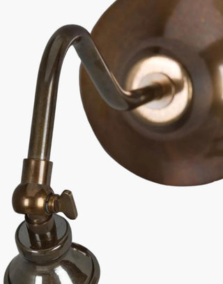 Vintage Adjustable Wall Spotlight in Antique Brass. Illuminate Your Space with Traditional Charm.