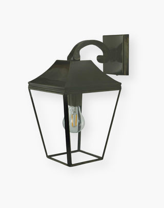 Knightsbridge Overhead Arm Lantern - Handcrafted Solid Brass Outdoor Lighting - IP23 Standard - Timeless Traditional Design for Homes