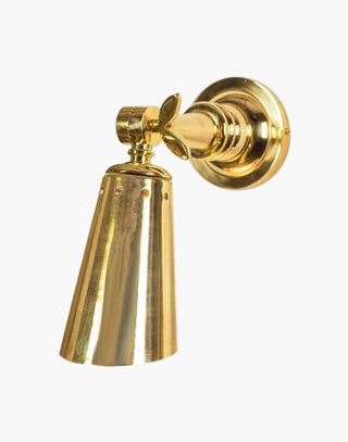 Polished Lacquered Finish Nautical Steamer Double Wall Light: Heavy machined brass fixture inspired by SS Columbus ocean liner. Ideal for bedside or reading areas.