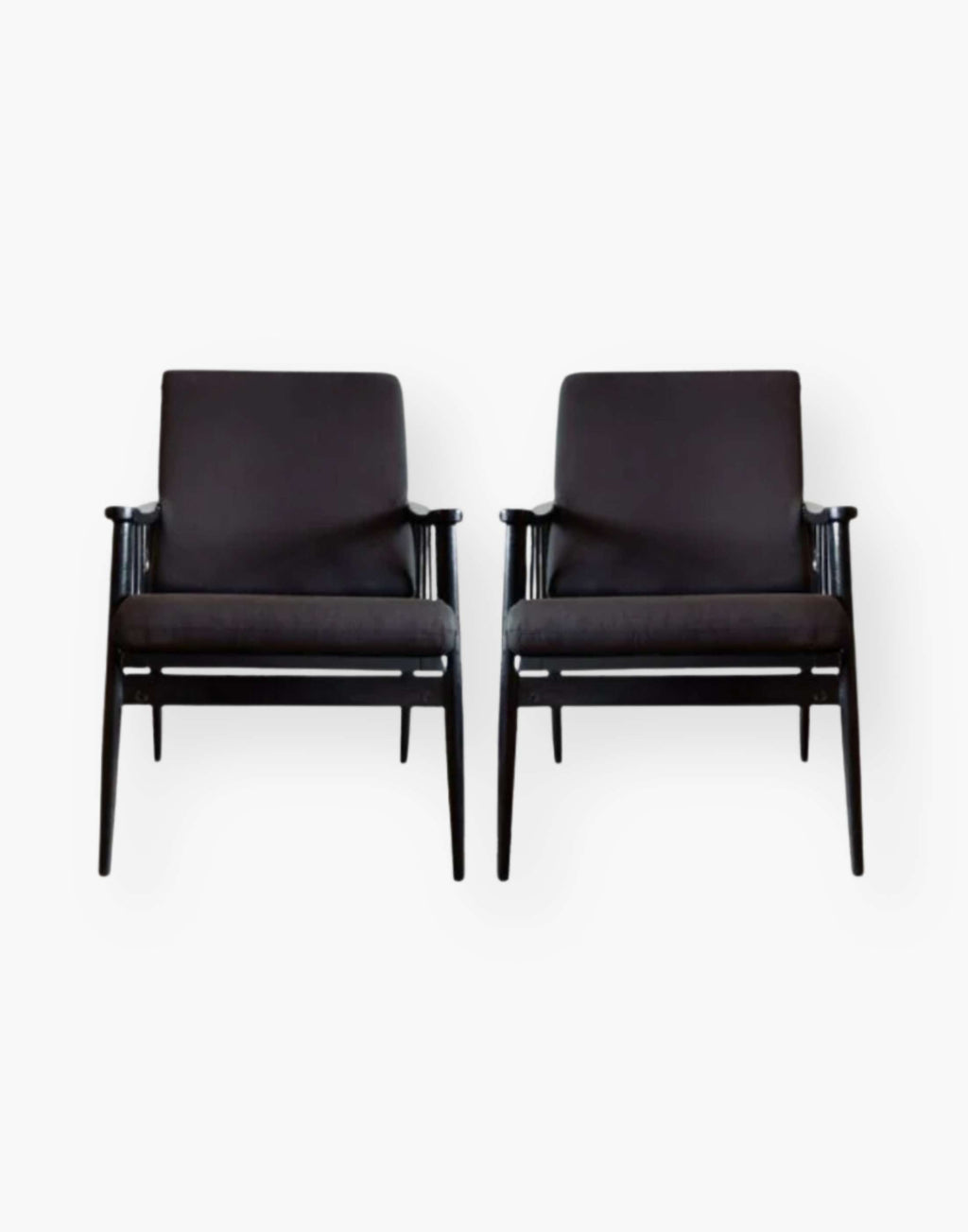 Vintage Black Chairs (Set of 2) Boxwood Avenue Mercantile