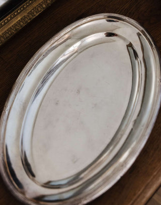 Large Vintage Hotel Silver Serving Platter from Paris