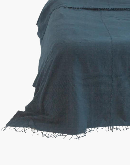 Hand-Woven 90x120-Inch Luxury Blanket for Queen & King Beds – Ethiopian Artisan Craftsmanship, Soft Hand-Spun Cotton, AZO-Free Dyes, Fair Trade Standards