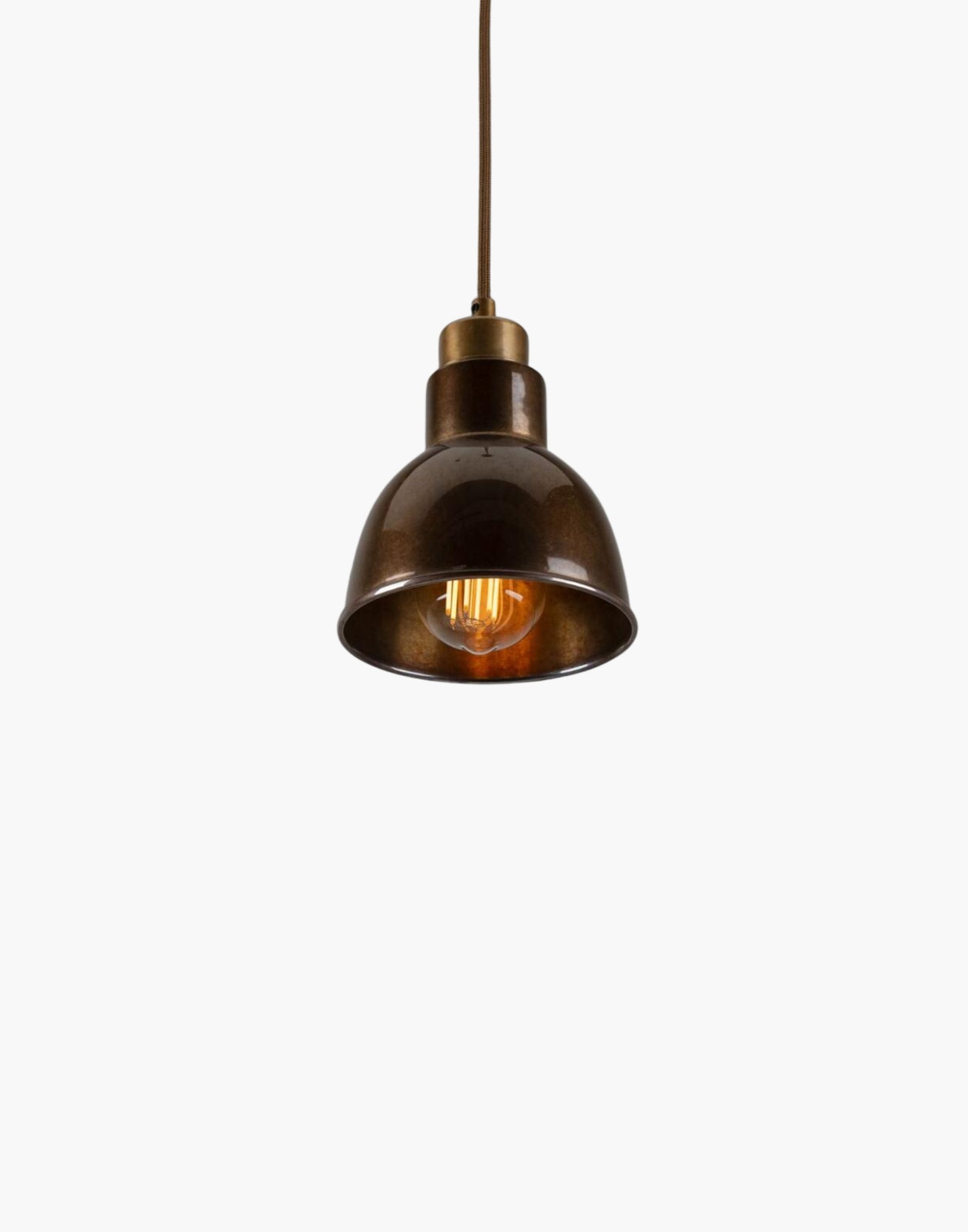 Belgrave Vintage Brass Pendant Light 6"