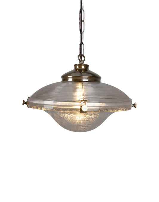 Glass Pendant Light brass frame, etched prismatic glass shades, glare-free ambient lighting for hallways or dining