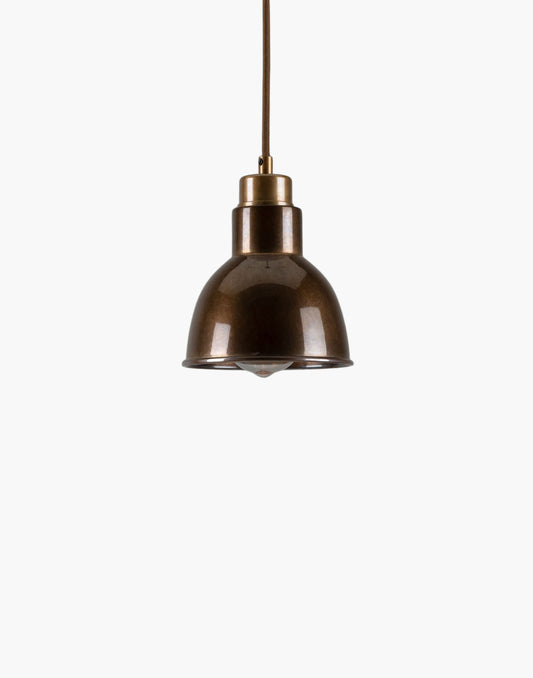 Belgrave Vintage Brass Pendant Light bell-shaped shade, fabric cable, adjustable, luxury kitchen, breakfast bar, ambient lighting fixture