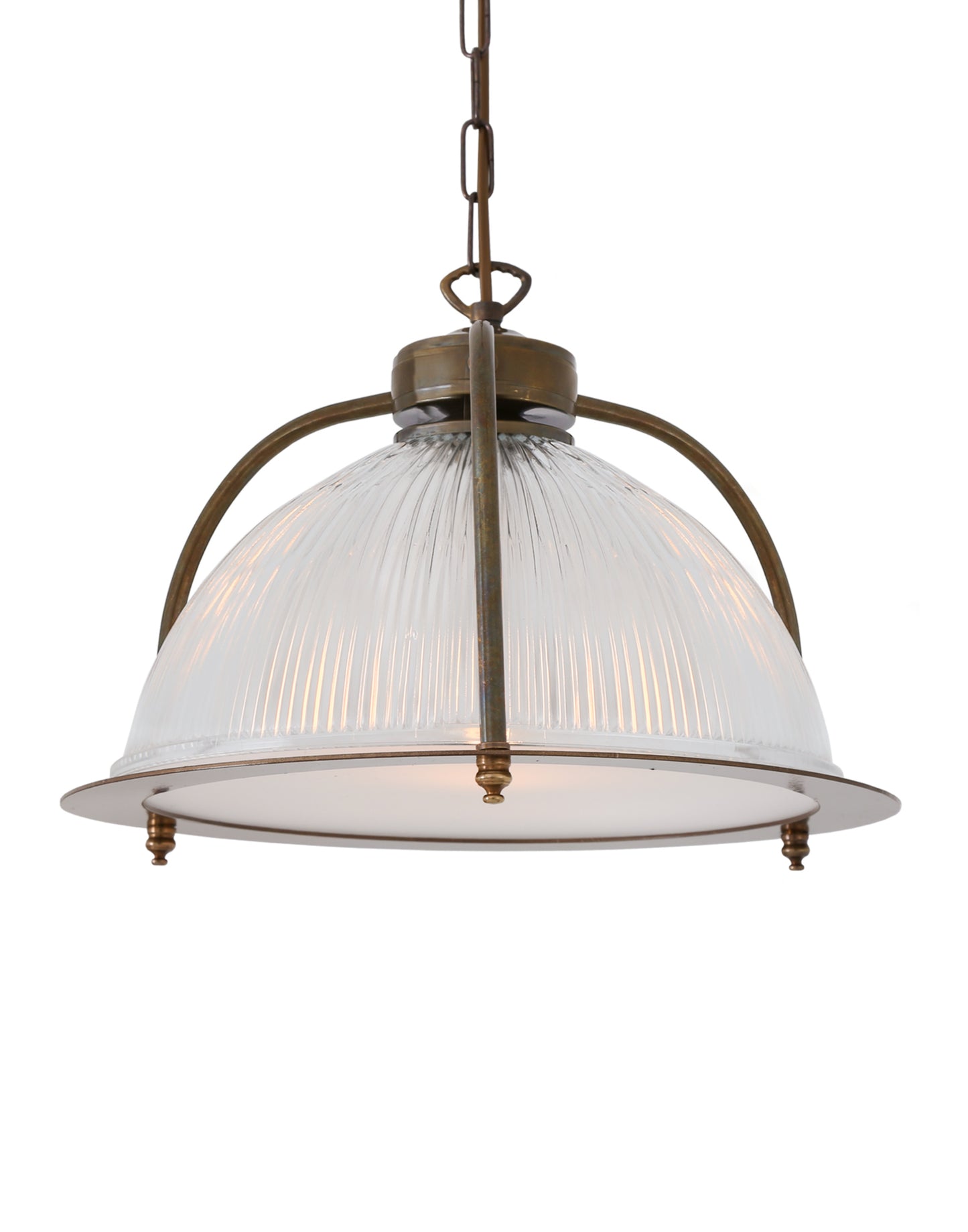 Pendant Light brass frame, frosted diffuser, prismatic glass shade, warm kitchen, dining, or living room lighting