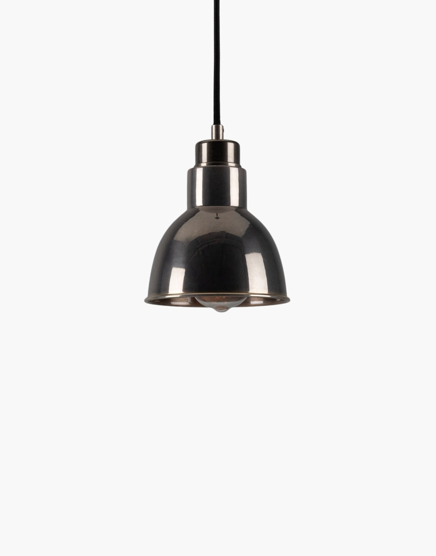 Belgrave Vintage Brass Pendant Light bell-shaped shade, fabric cable, adjustable, luxury kitchen, breakfast bar, ambient lighting fixture