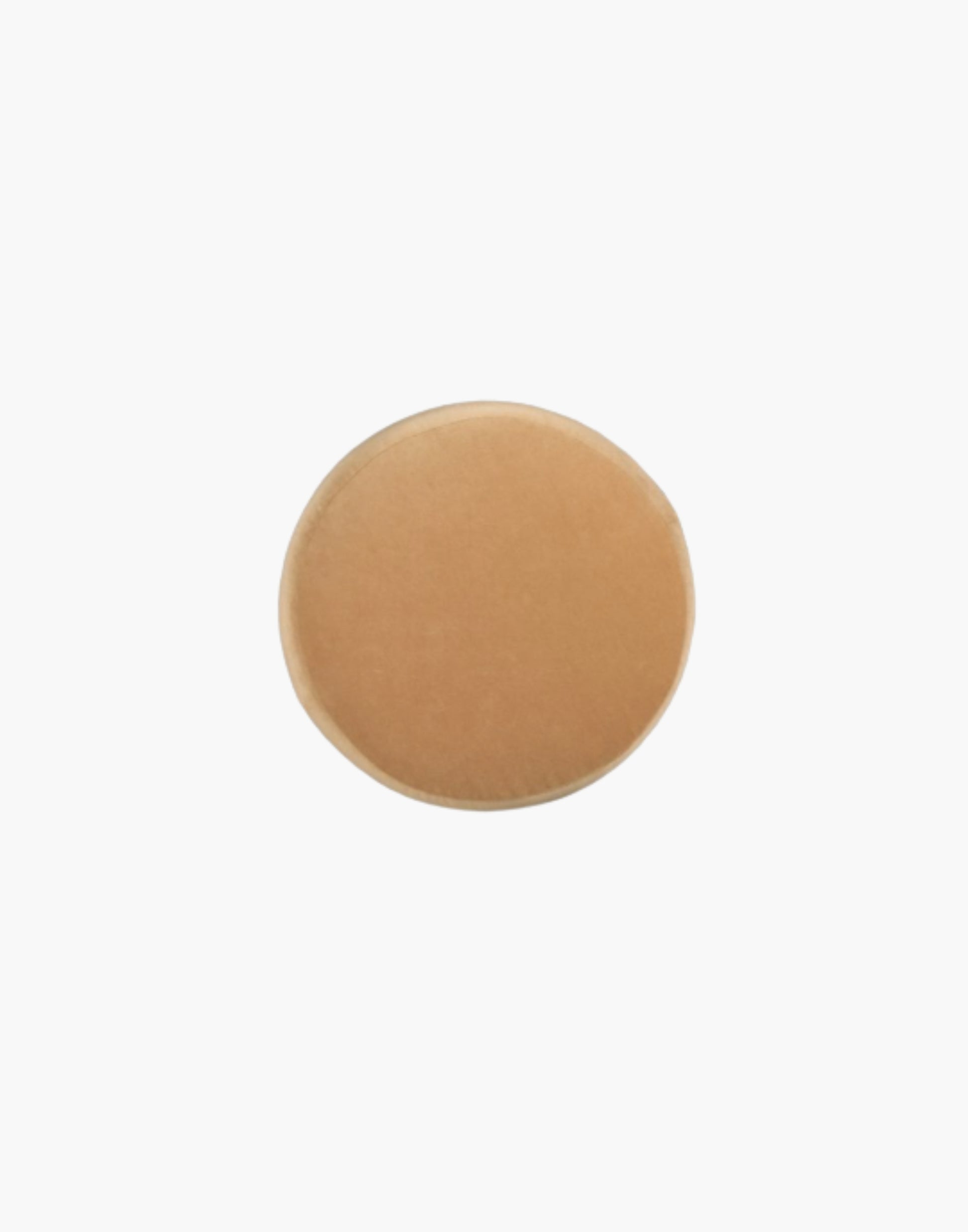 Ottoman with circular mushroom-shaped upholstered seat, three tapering legs with ball-shaped turnings, crafted from hardwood solids, available in Amsterdam Black or Banks Caramel Velvet.