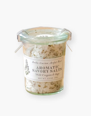 Wild Oregano & Sage Savory Salt - Elevate your dishes with Tuscan Herb Infused Seasoning.