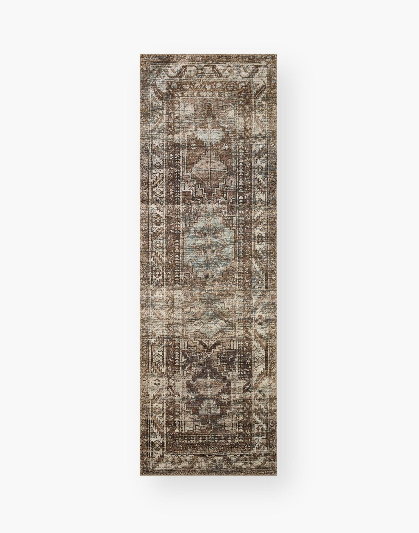 Power Loomed Rug with Clay and Sage Coloring.