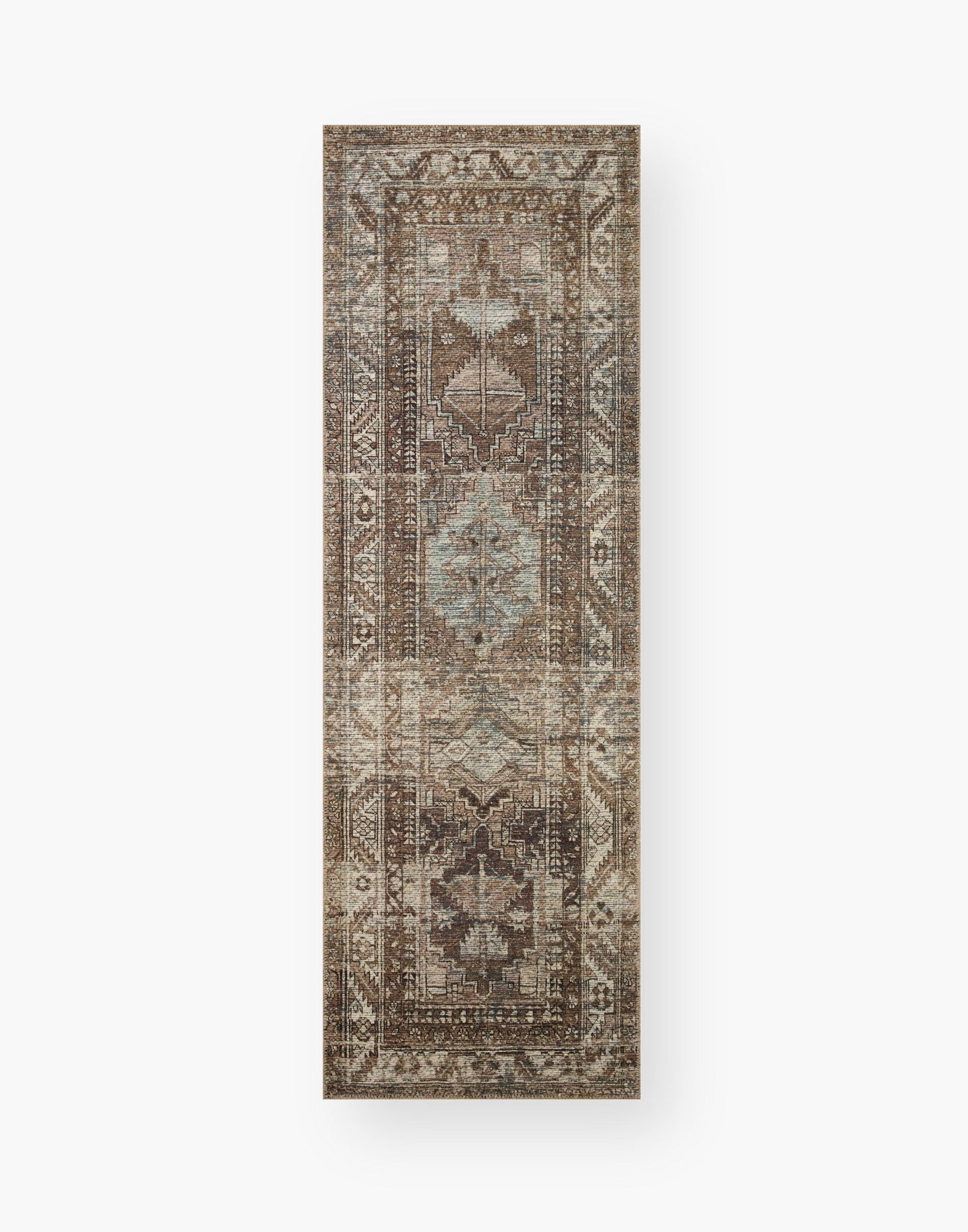 Power Loomed Rug with Clay and Sage Coloring.
