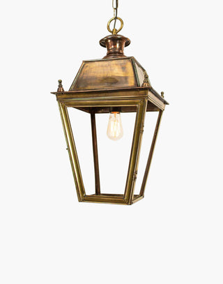 Large Balmoral Hanging Lantern | 4-Light Cluster | Handcrafted Brass & Copper | Victorian Gas Lantern Style | Historic Elegance | Limehouse Lights