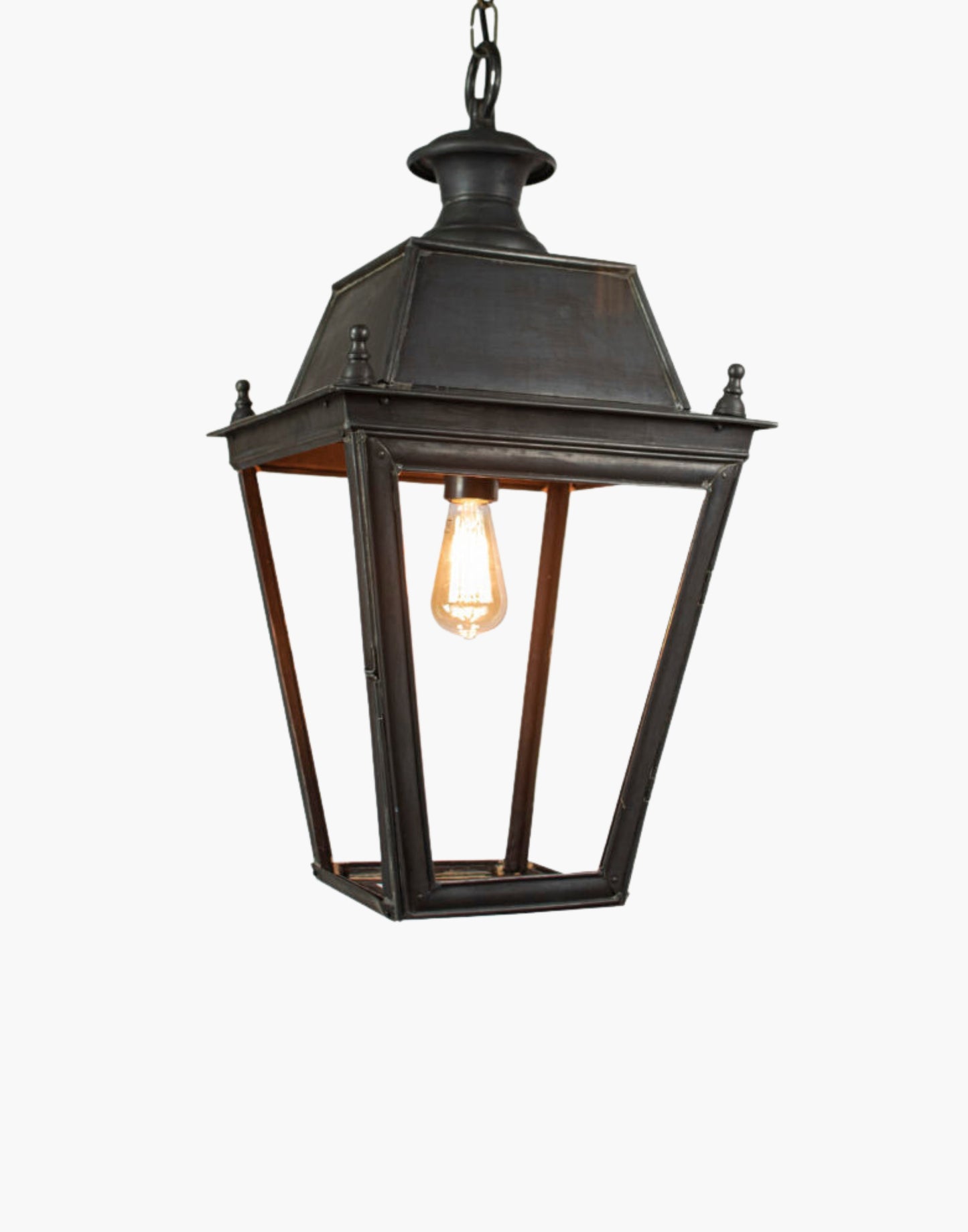 Large Balmoral Hanging Lantern | 4-Light Cluster | Handcrafted Brass & Copper | Victorian Gas Lantern Style | Historic Elegance | Limehouse Lights