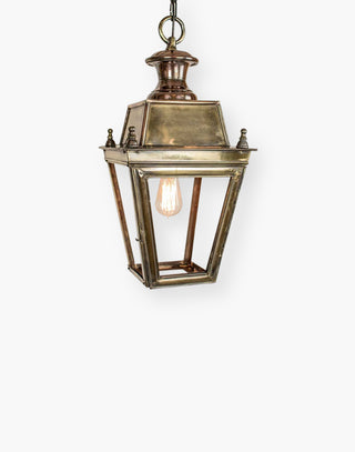 Small Balmoral Hanging Lantern | 4-Light Cluster | Handcrafted Brass & Copper | Victorian Gas Lantern Style | Historic Elegance | Limehouse Lights