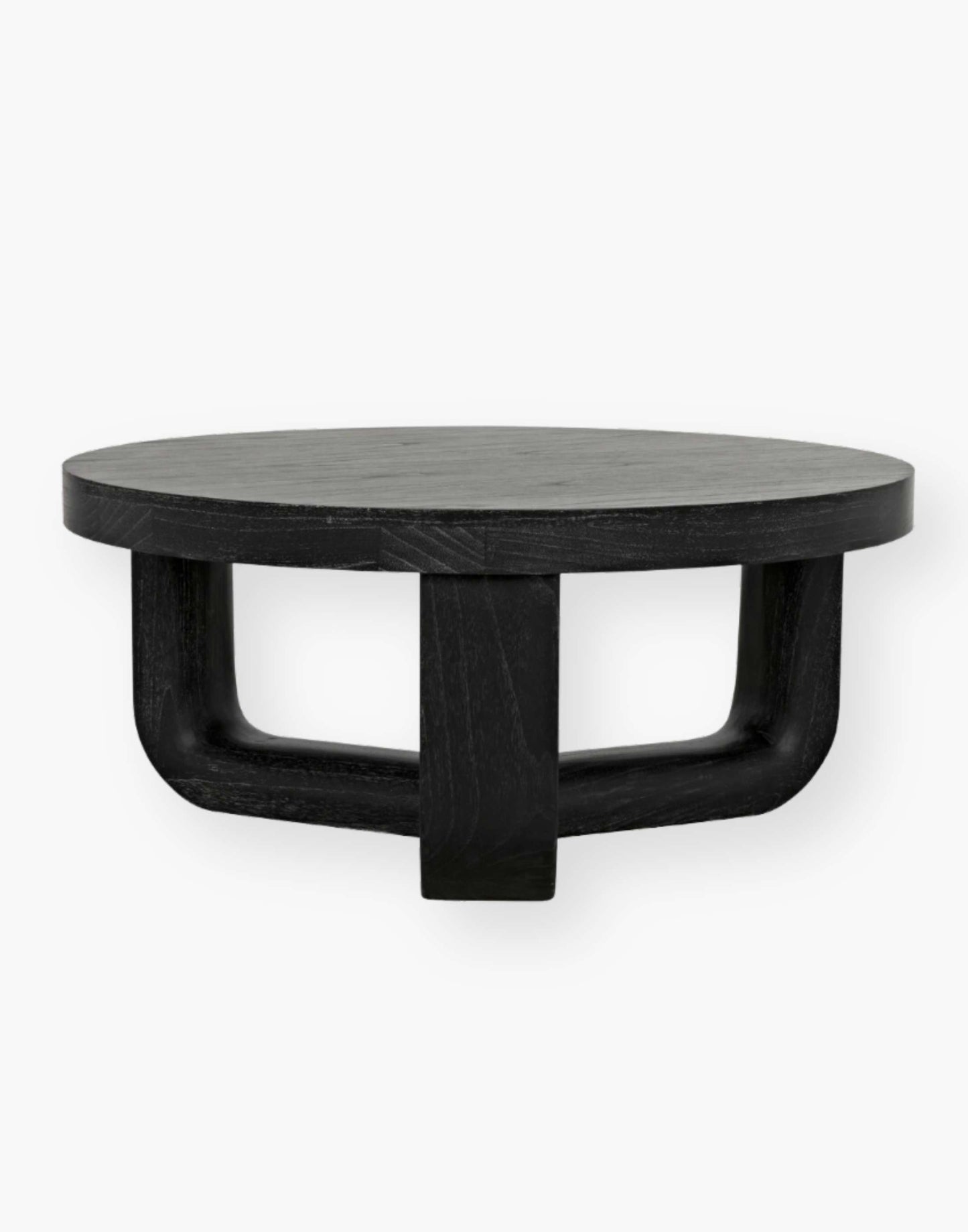 Cinder Black 40" round coffee table.