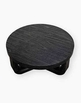 Cinder Black 40" round coffee table.