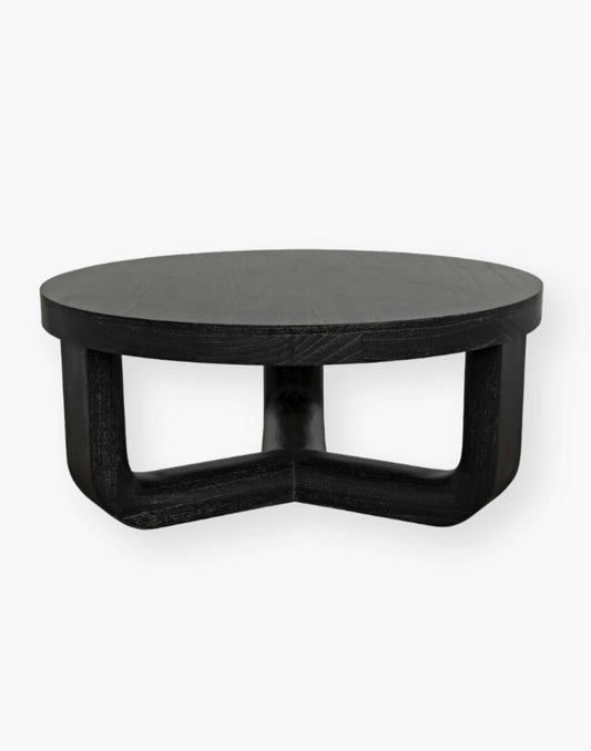 Cinder Black 40" round coffee table.