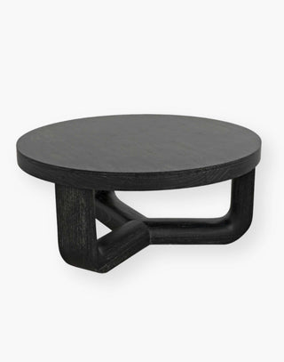 Cinder Black 40" round coffee table.