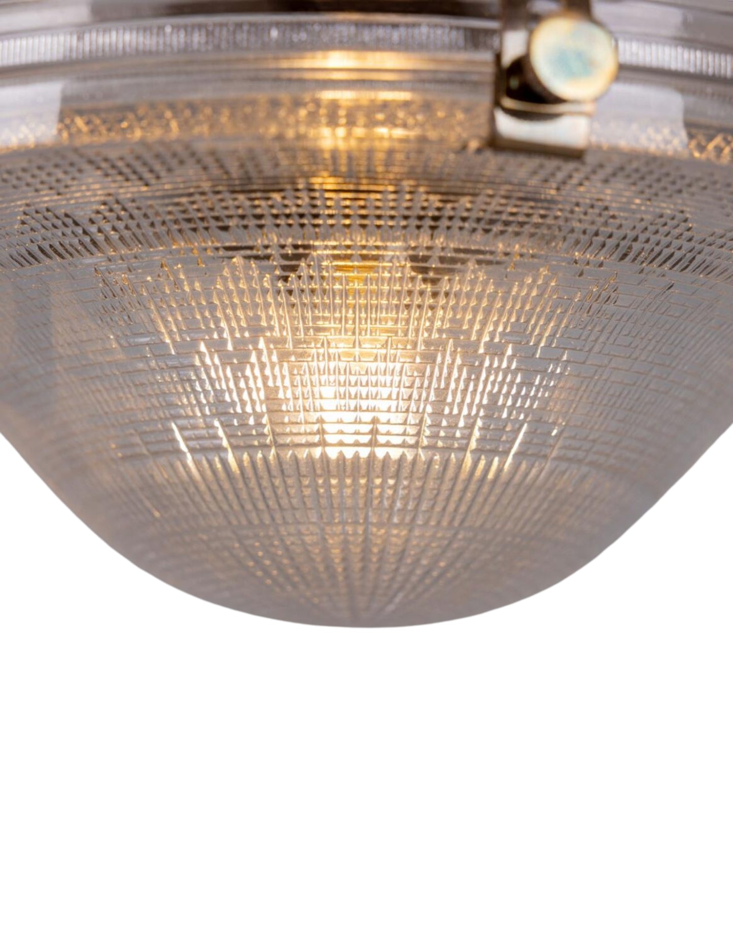 Glass Pendant Light brass frame, etched prismatic glass shades, glare-free ambient lighting for hallways or dining