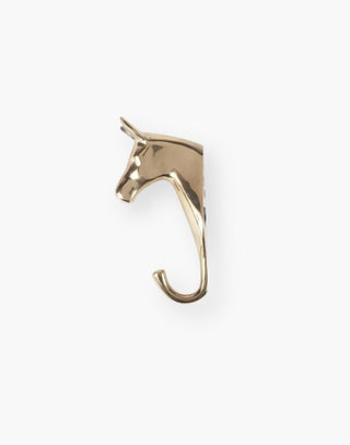 Brass hook in the shape of a horse