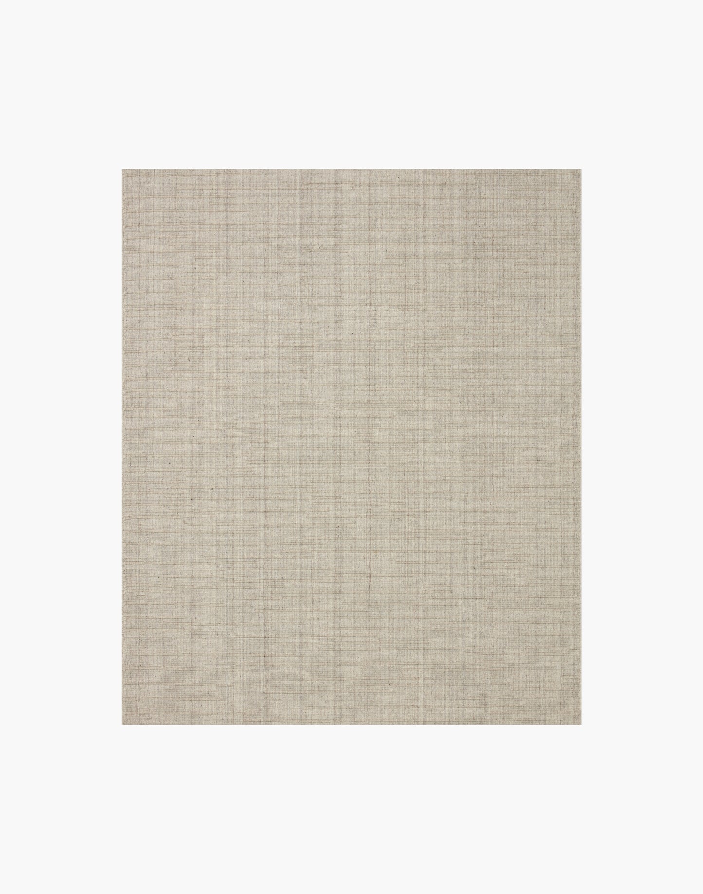 Brooks Collection hand-woven rug in wool, cotton, and polyester with subtle linear texture