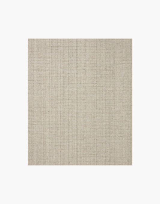 Brooks Collection hand-woven rug in wool, cotton, and polyester with subtle linear texture