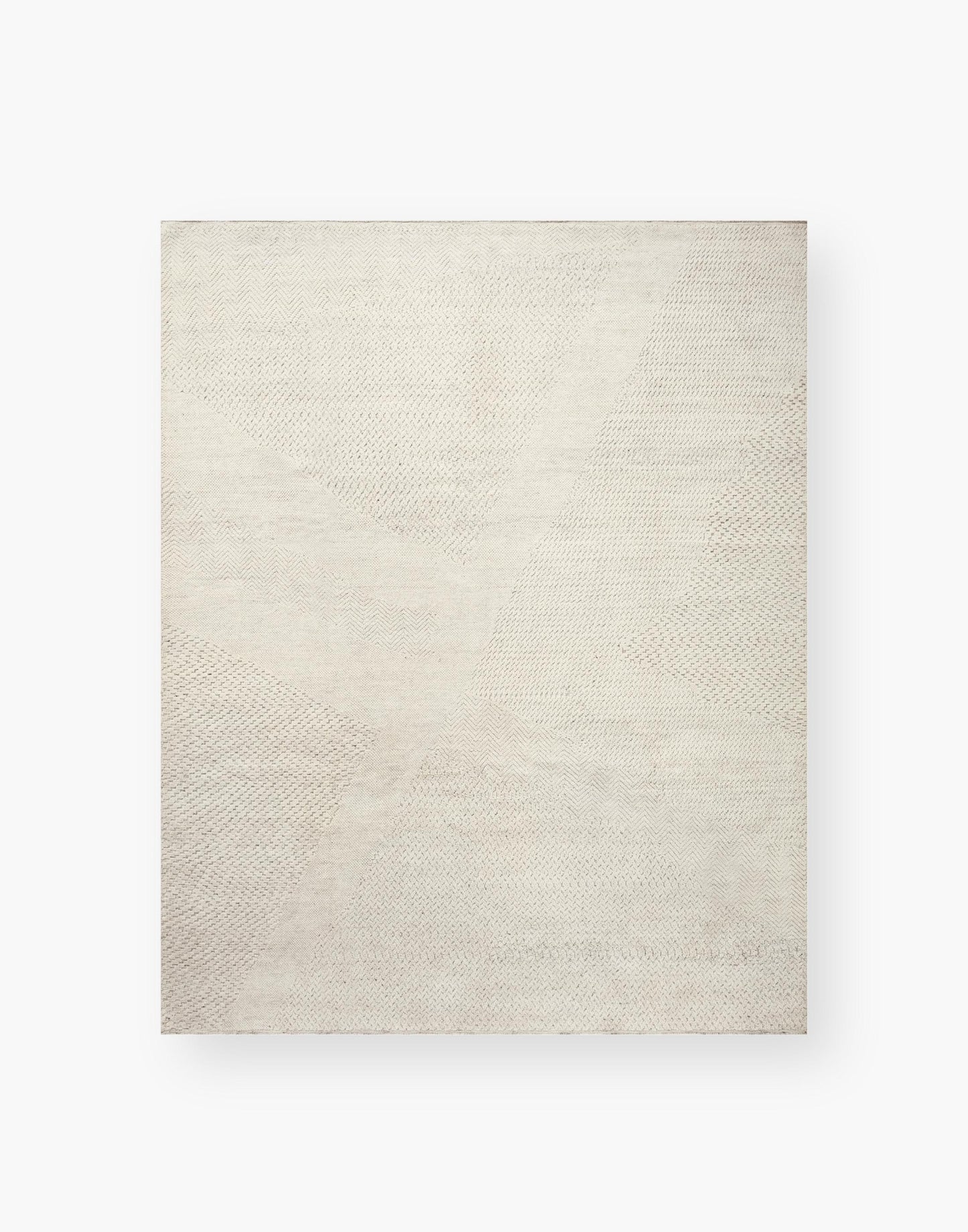 Hand Knotted Rug in Ivory.