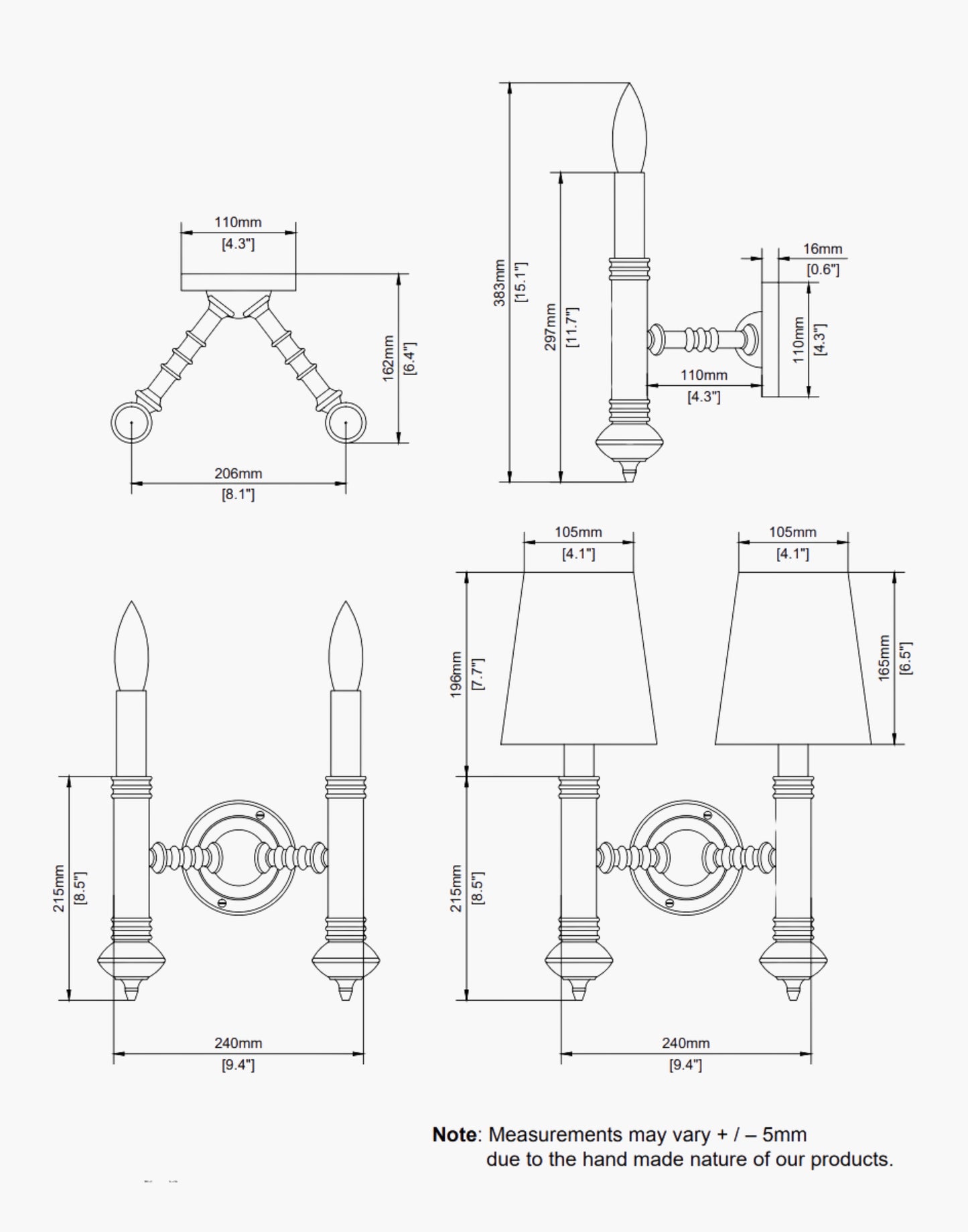 Carlton Twin Wall Sconce