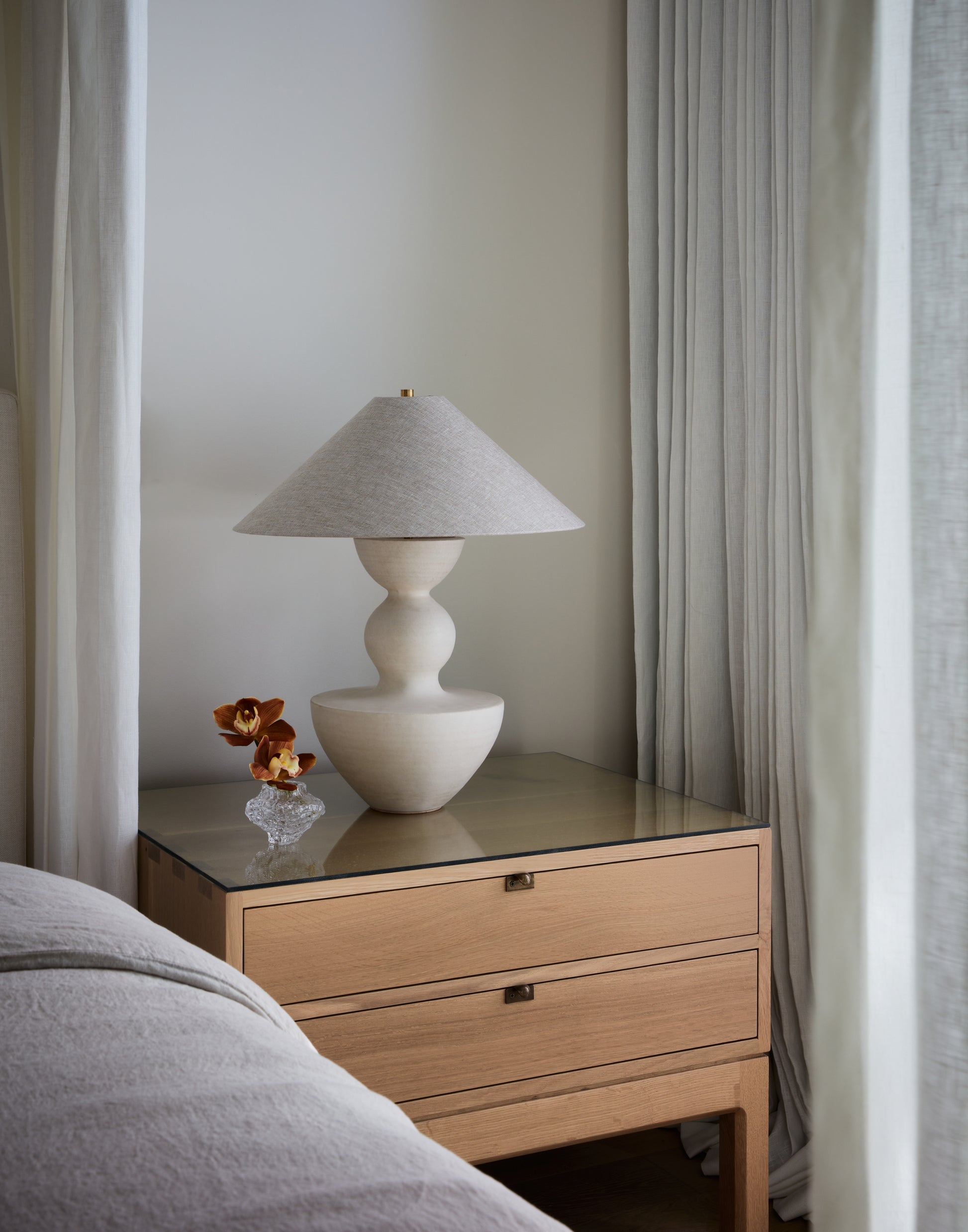 Custom Quarter-Sawn White Oak Nightstands with Integrated Charging Drawer Docks
