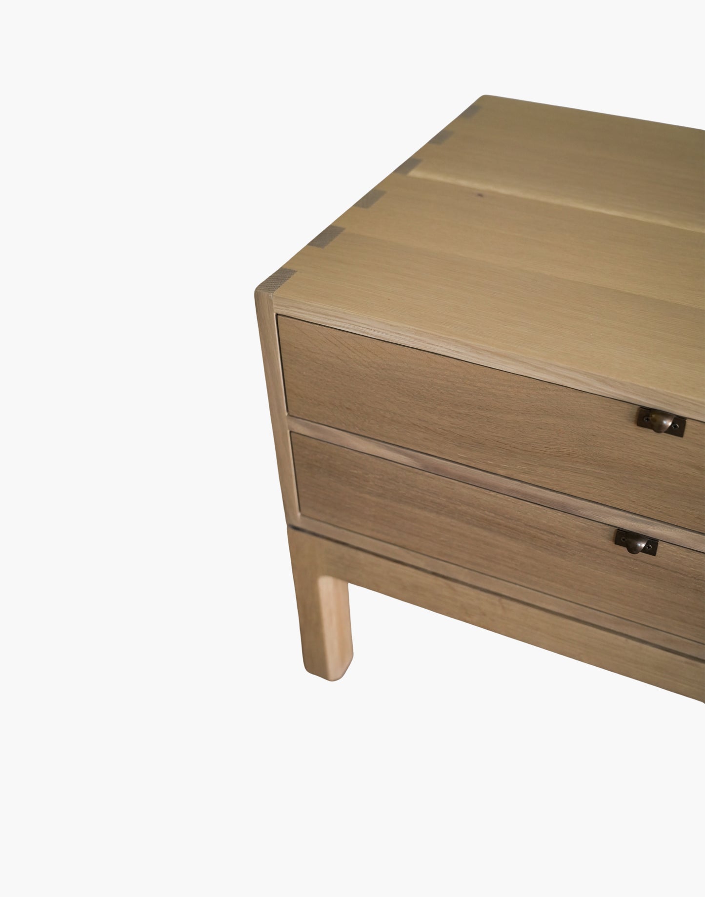 Custom Quarter-Sawn White Oak Nightstands with Integrated Charging Drawer Docks