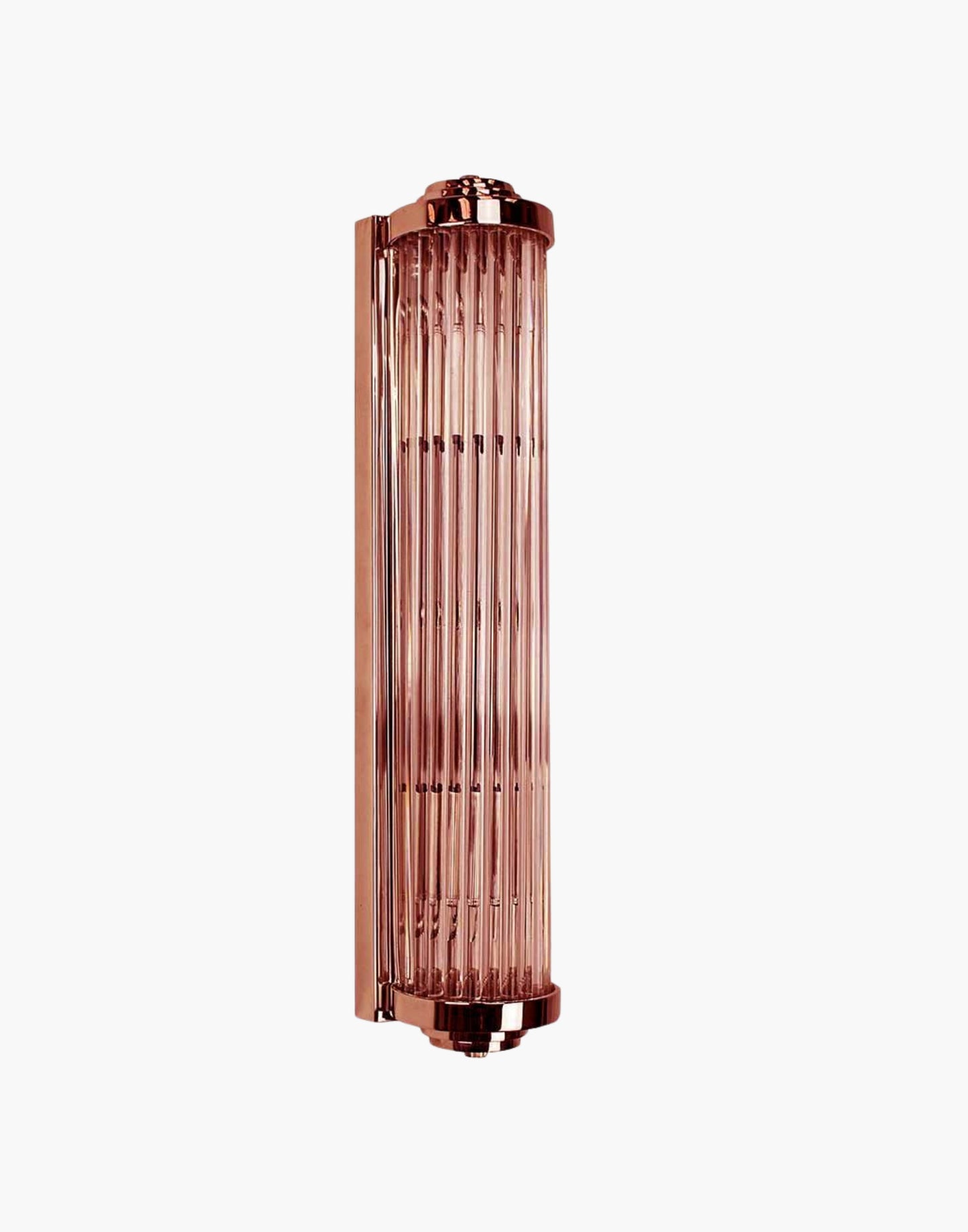 Art Deco Wall Light in cast brass with leaded glass rods, damp-rated feature wall sconce for elegant interiors.