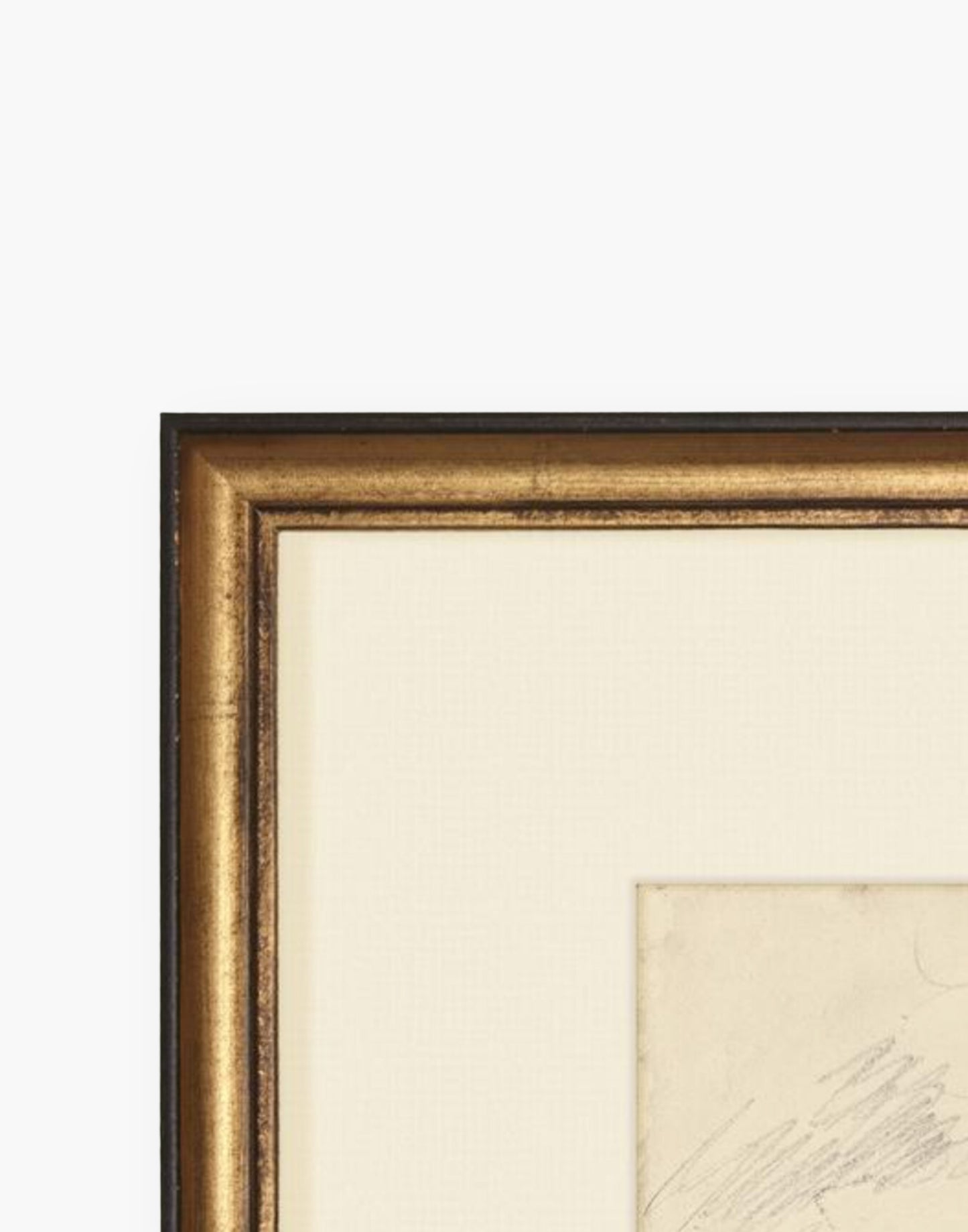 Vintage print of countryside drawing for farmhouse decor or earthy modern decor.