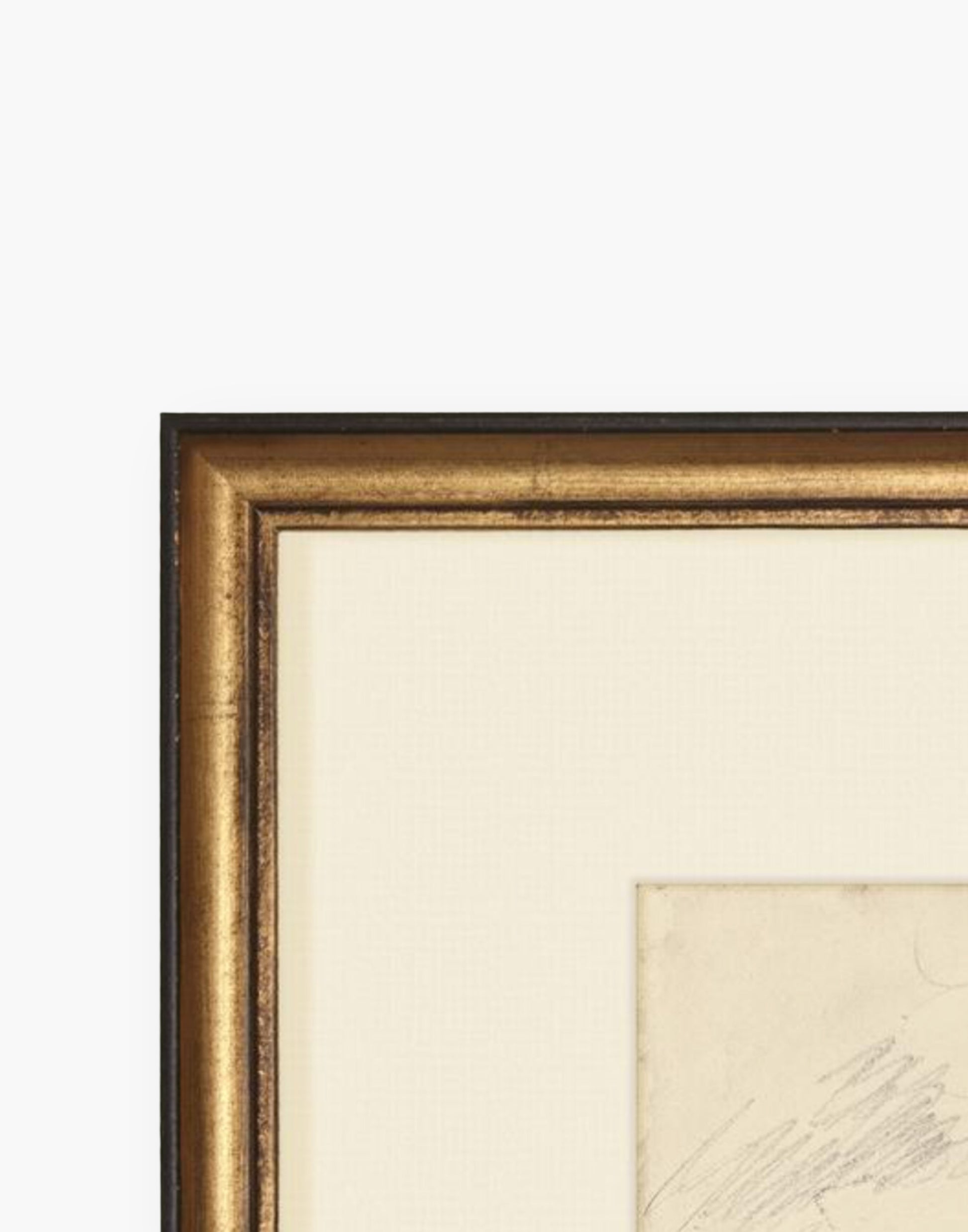 Vintage print of countryside drawing for farmhouse decor or earthy modern decor.