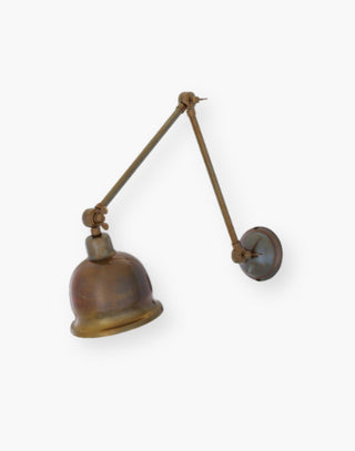 Extendable and Adjustable Poster Light in Antique Brass