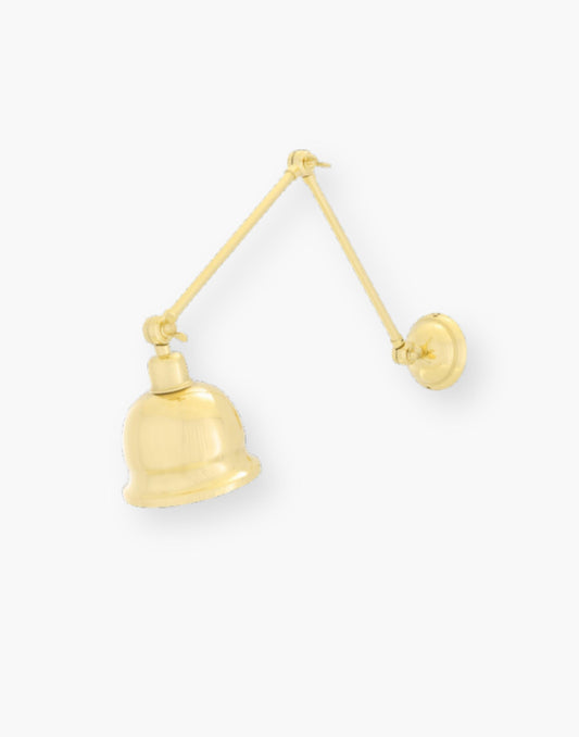 Extendable and Adjustable Poster Light in Polished Brass