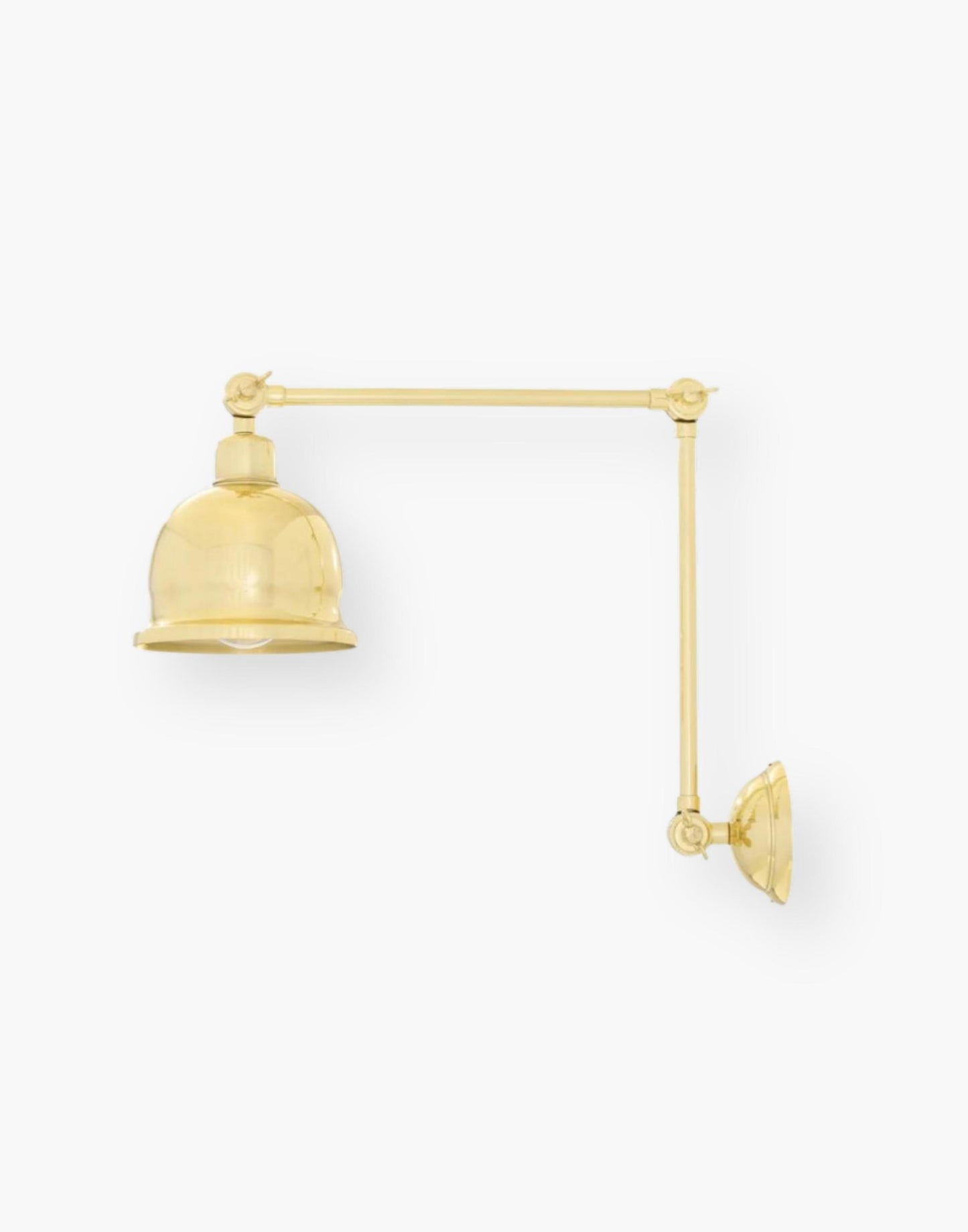 Extendable and Adjustable Poster Light in Polished Brass