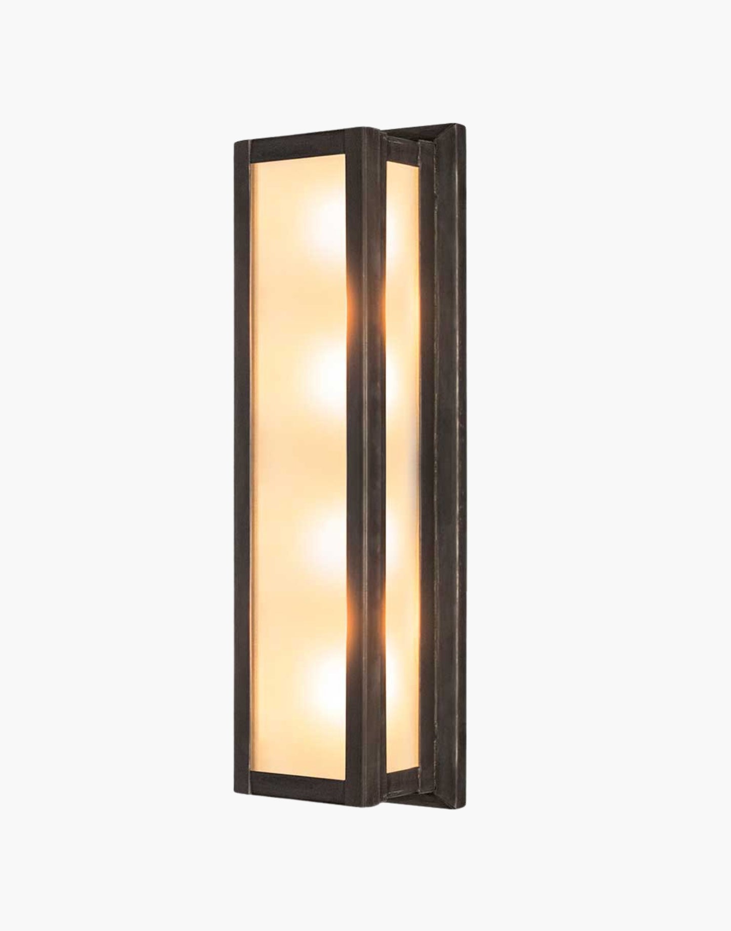 Art Deco solid brass bulkhead light with frosted glass. Suitable for wall/ceiling mounting. IP44 rated.