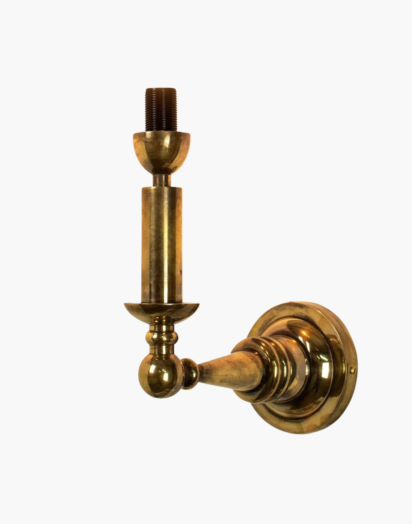 Dining Light in heavy machined brass, Art Deco nautical wall light inspired by 1926 SS Columbus ocean liner, available with or without shade.