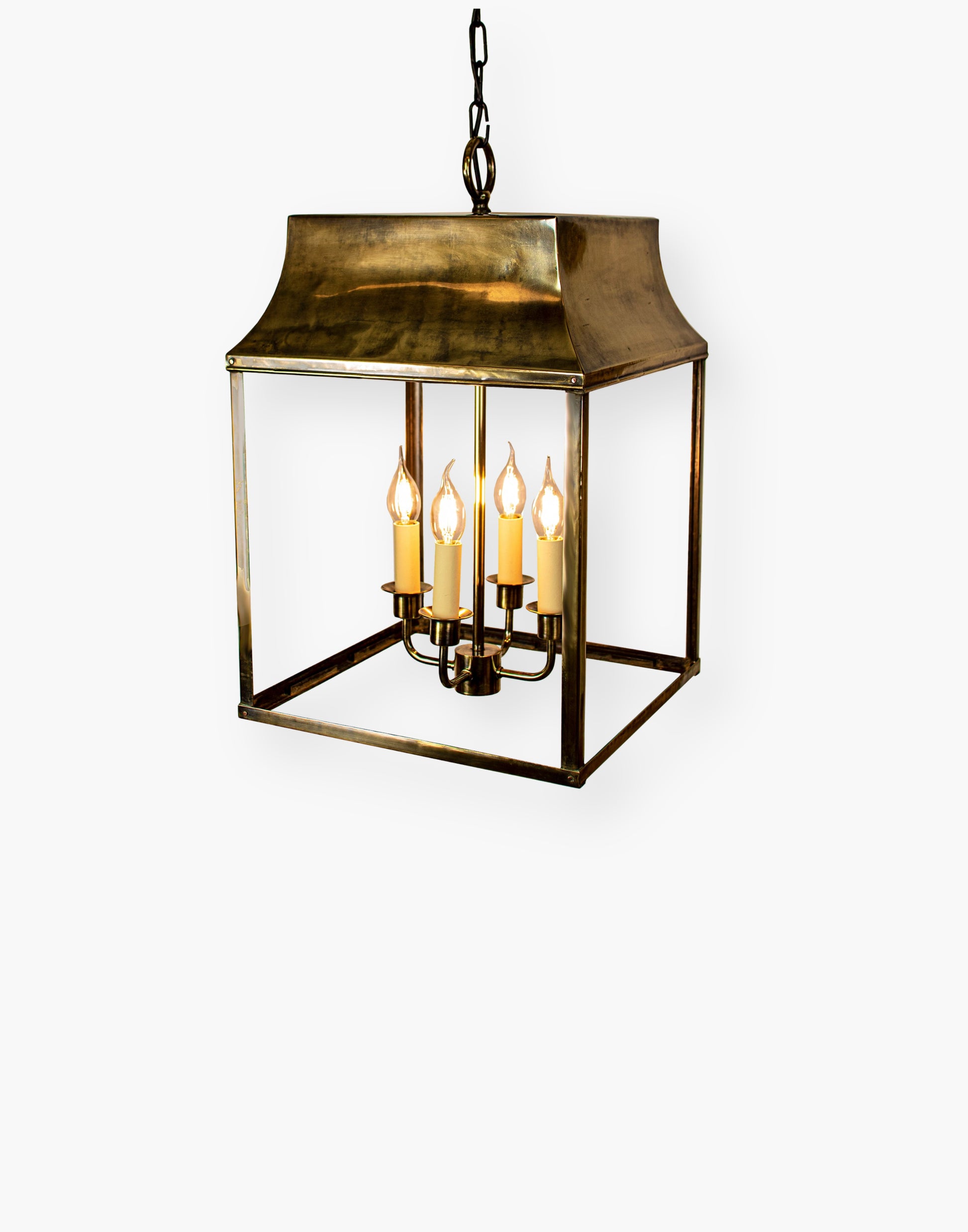Brass hanging lantern, French farmhouse lighting, large foyer lantern, European style pendant lantern, brass entrance hall light, porch lantern lighting, kitchen island lantern, luxury traditional lighting fixture.