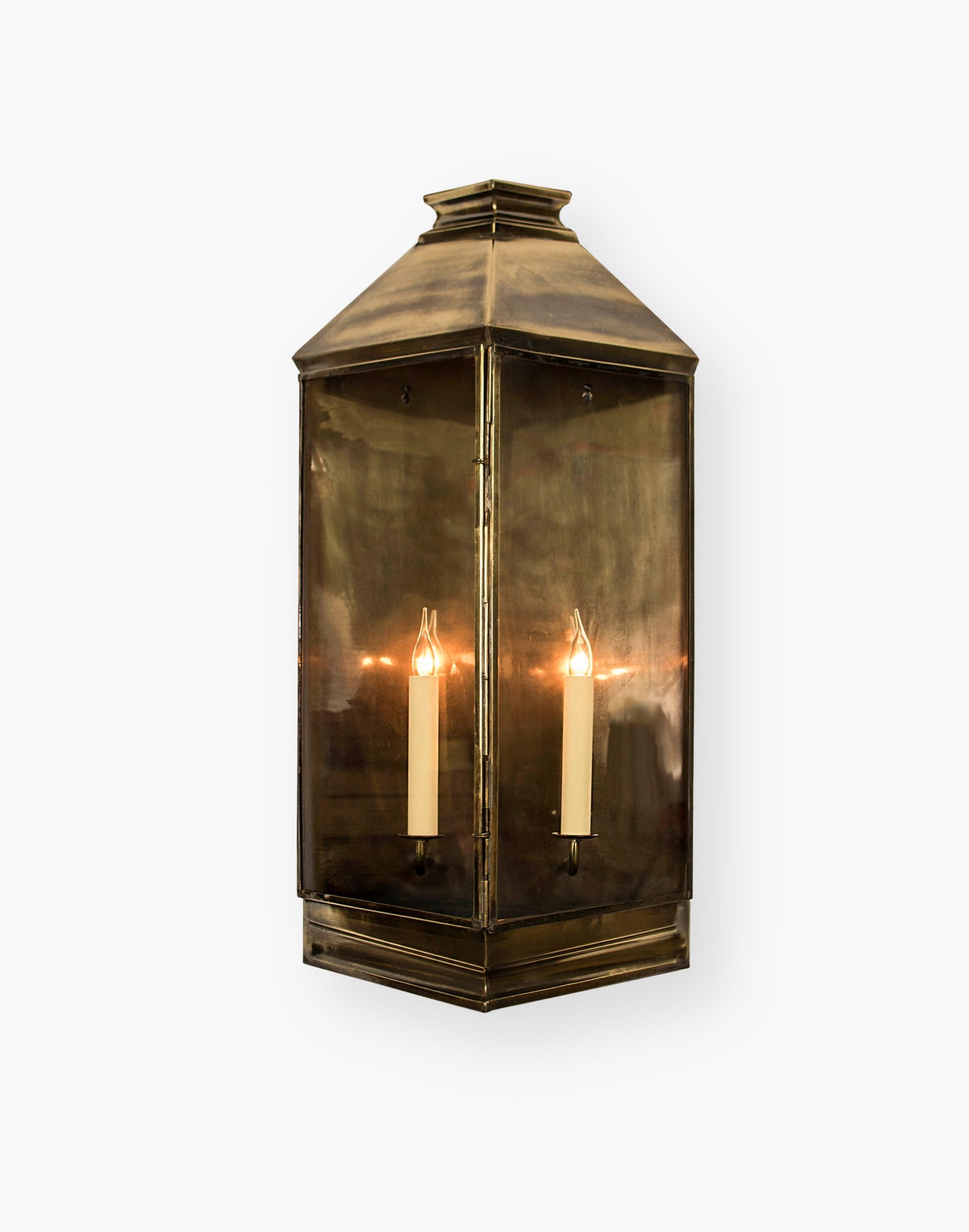  Wall Lantern in Solid Brass - French Country Elegance - Standard IP23, Upgradeable to IP44 - Ideal for Narrow Outdoor Spaces