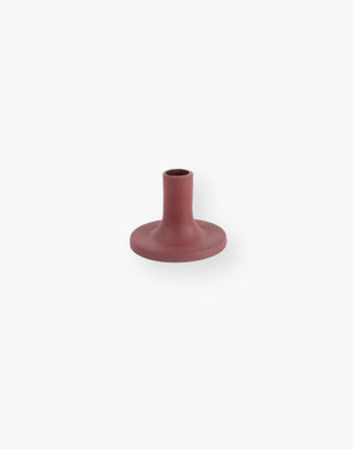 rust colored earthy modern organic minimalist candle holder for tapers