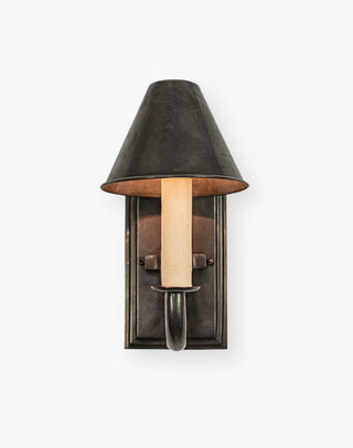 Eton Wall Light in Cast Brass with Optional Spun Brass Shade (CB55) - Unique Period Lighting for Small Spaces