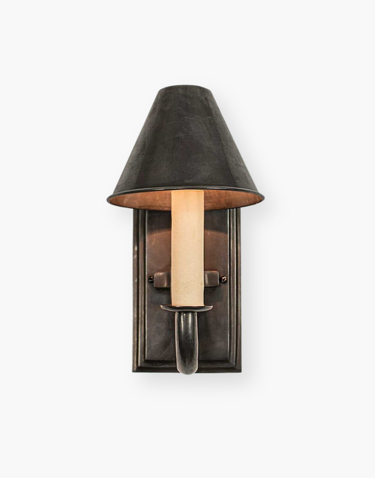 Eton Wall Light in Cast Brass with Spun Brass Shade (CB55) - Unique Period Lighting for Small Spaces