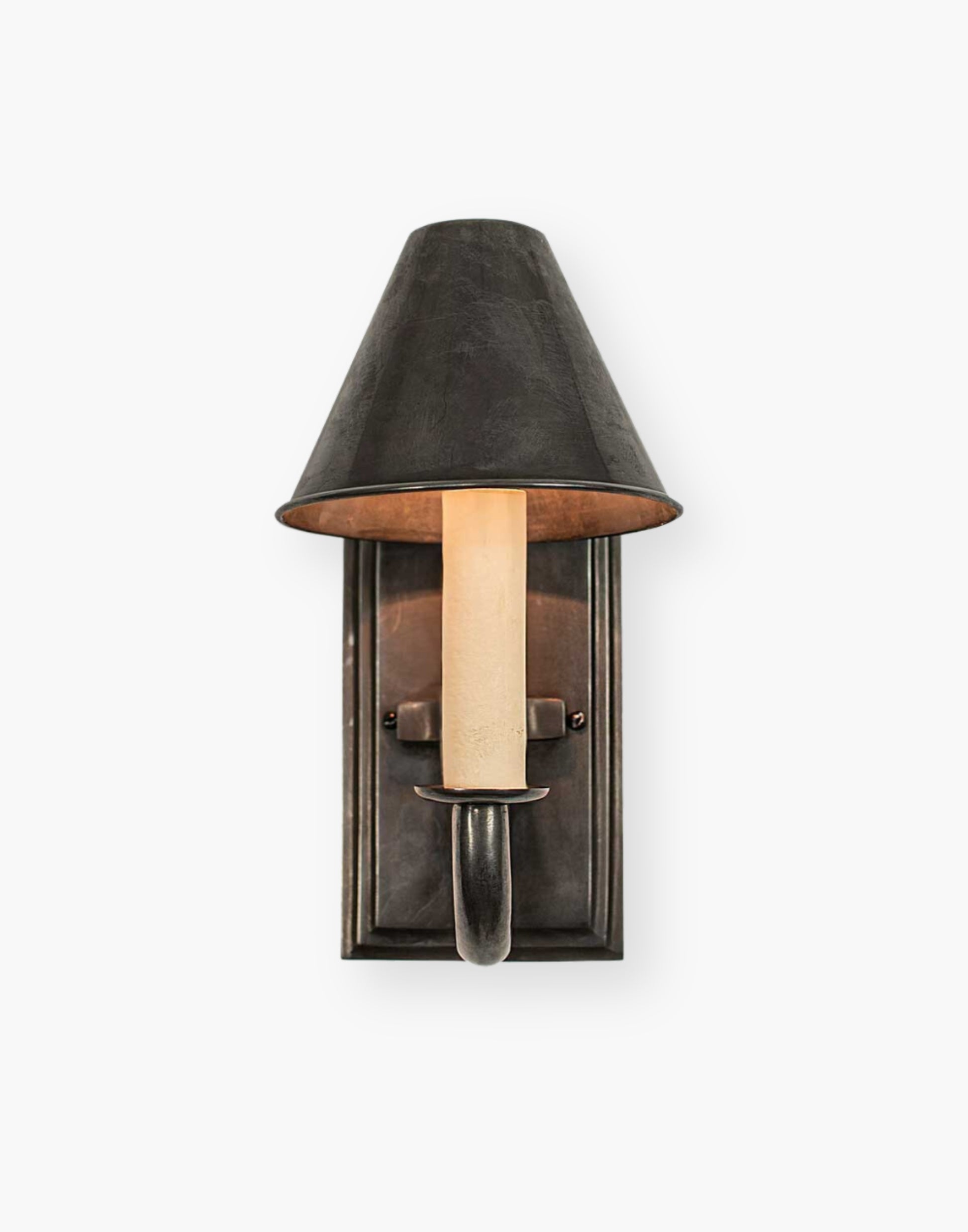 Eton Wall Light in Cast Brass with Spun Brass Shade (CB55) - Unique Period Lighting for Small Spaces