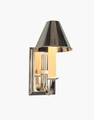 Eton Wall Light in Nickel with Nickel Shade - Unique Period Lighting for Small Spaces