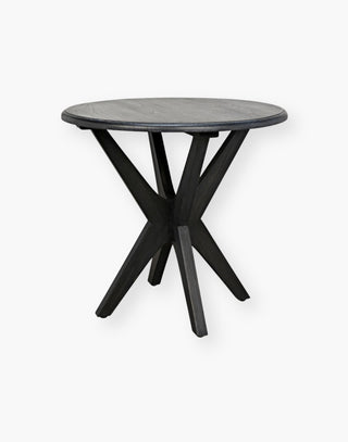 andcrafted Sungkai Wood Side Table: Artisan-carved, rich charcoal black finish, versatile design for seamless integration in diverse interiors.